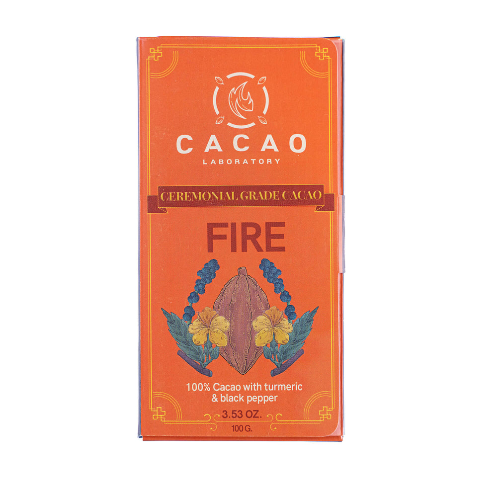 Cacao cérémoniel - Élément feu : Allumez votre passion (barre de 100 g)